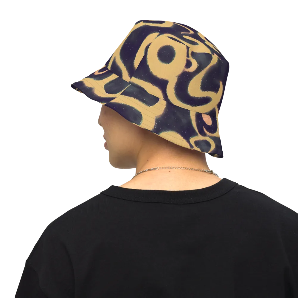 Midnight Ouroboros on Reversible Bucket Hat — Back Inside