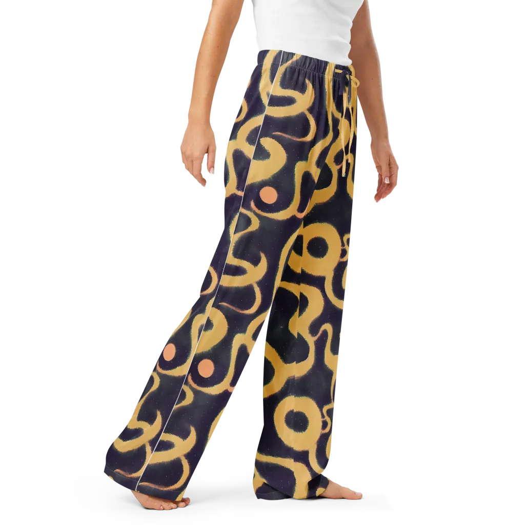 Midnight Ouroboros on Women's Pajama Pants — Right Front