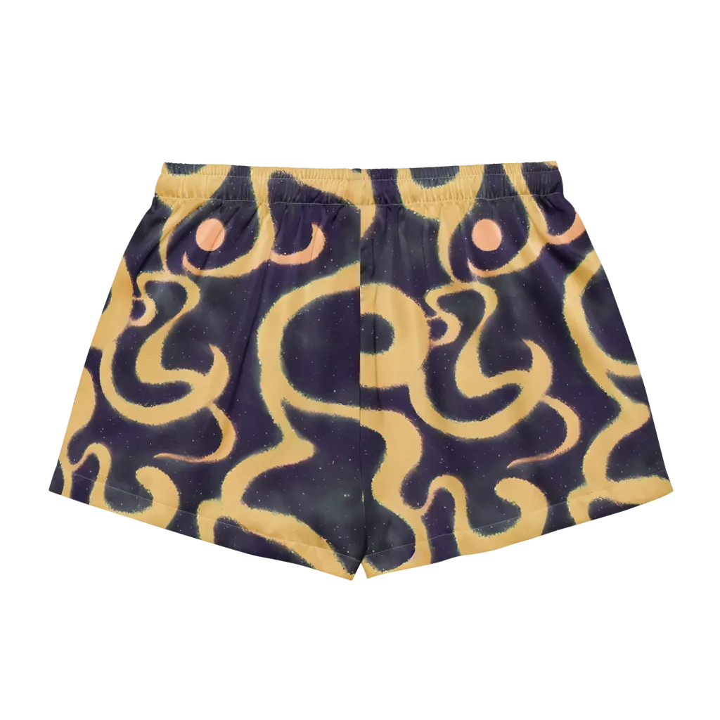 Midnight Ouroboros on Women's Pajama Shorts — Back