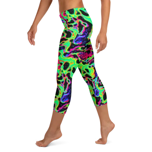 Galactic Ooze on a Capri Leggings