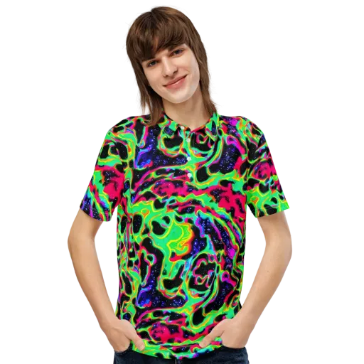 Galactic Ooze on a Men's Slim Fit Polo Shirt