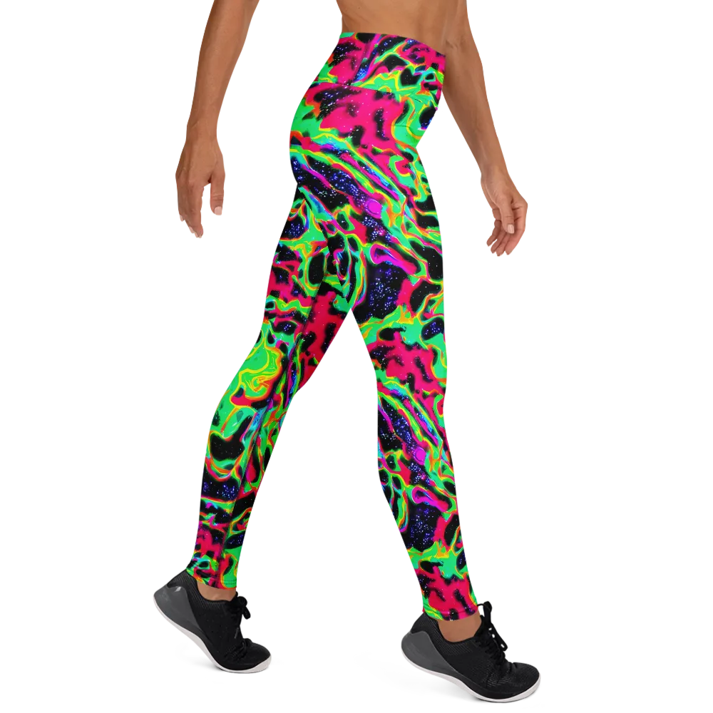 Galactic Ooze on Yoga Leggings — Right