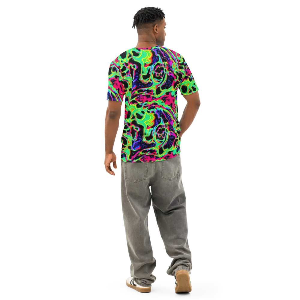 Galactic Ooze on Men's Cotton Crew Neck T-Shirt — Back
