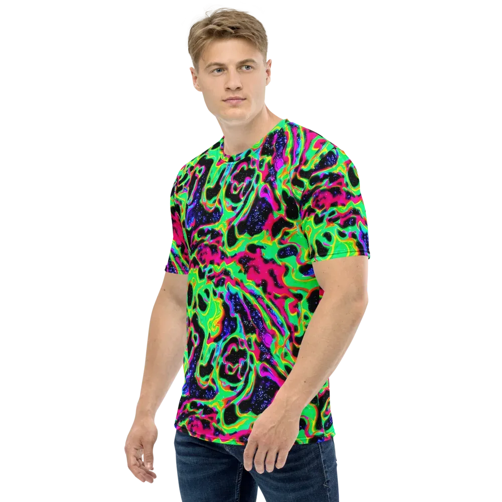 Galactic Ooze on Men's Crew Neck T-Shirt — Left