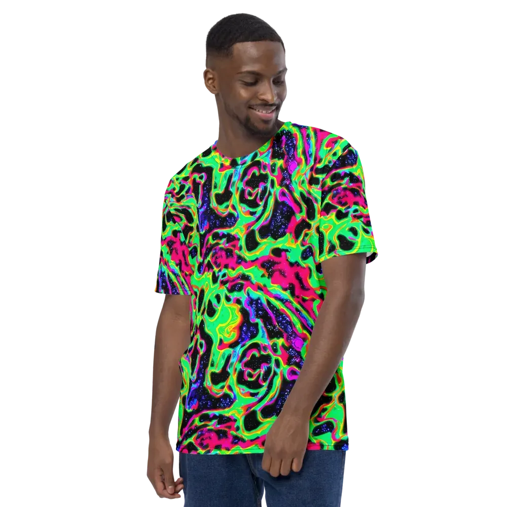 Galactic Ooze on Men's Crew Neck T-Shirt — Left