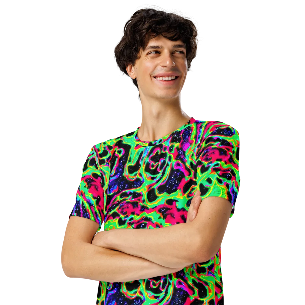 Galactic Ooze on Men's Crew Neck T-Shirt — Left Front
