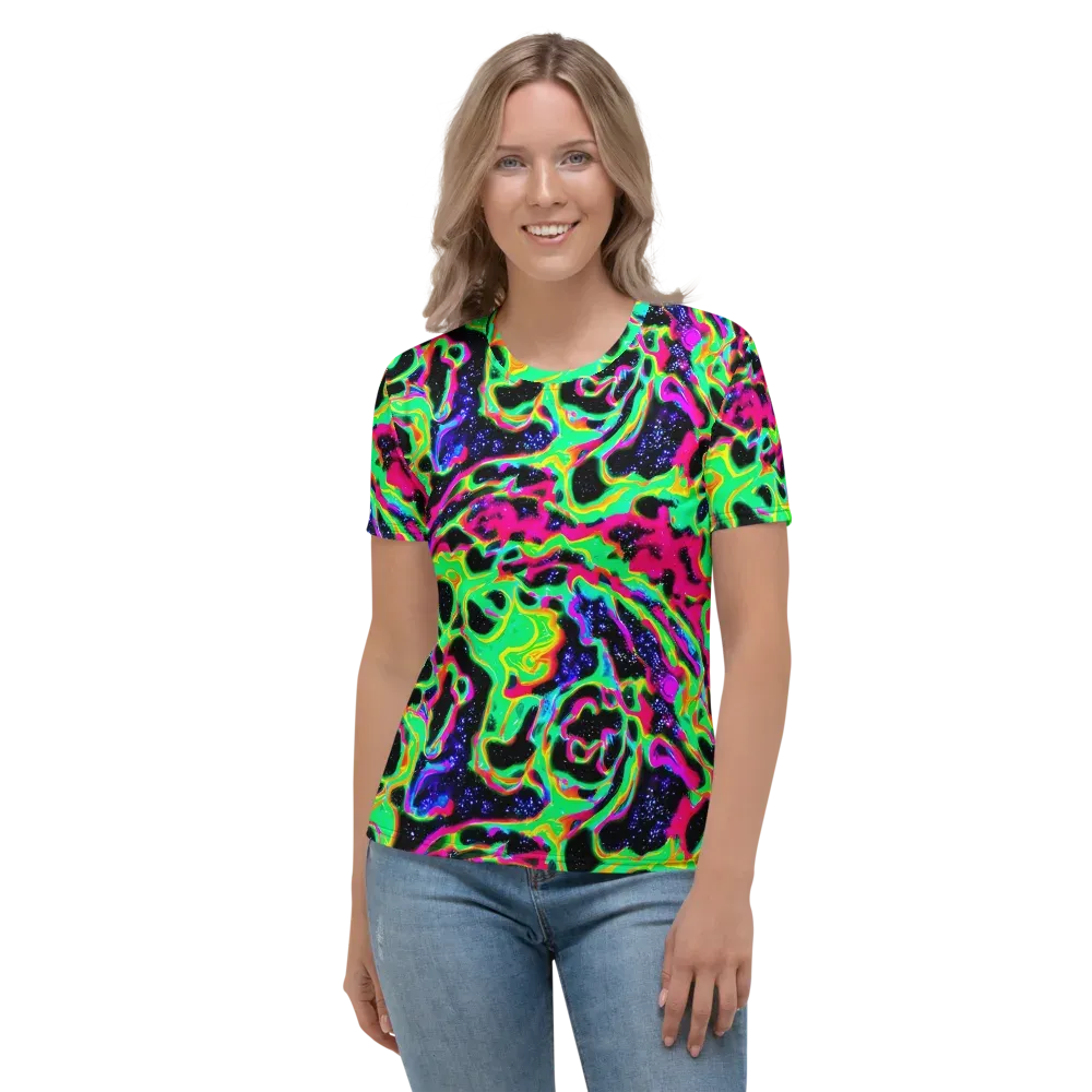 Galactic Ooze on Women's Crew Neck T-Shirt — Front