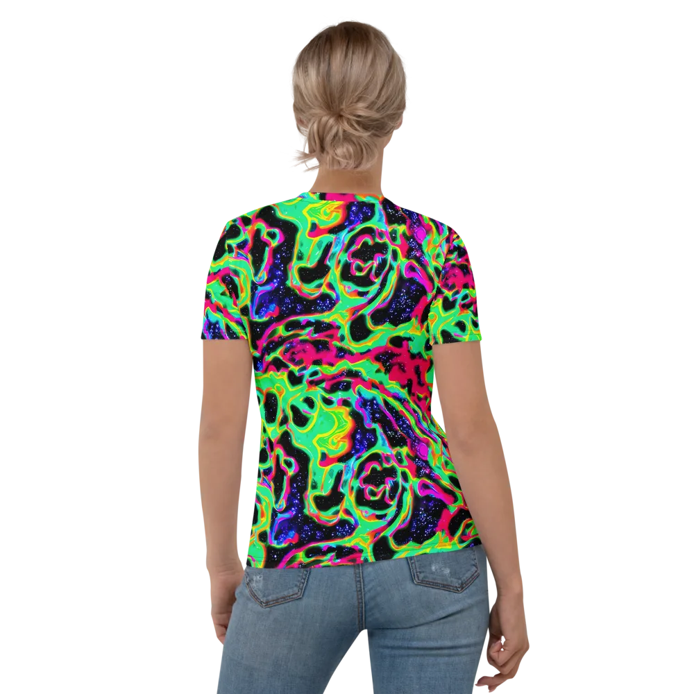 Galactic Ooze on Women's Crew Neck T-Shirt — Back