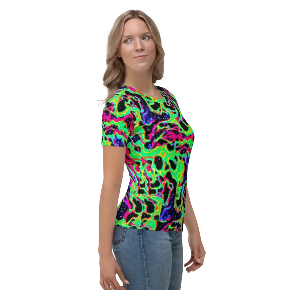 Galactic Ooze on Women's Crew Neck T-Shirt — Right