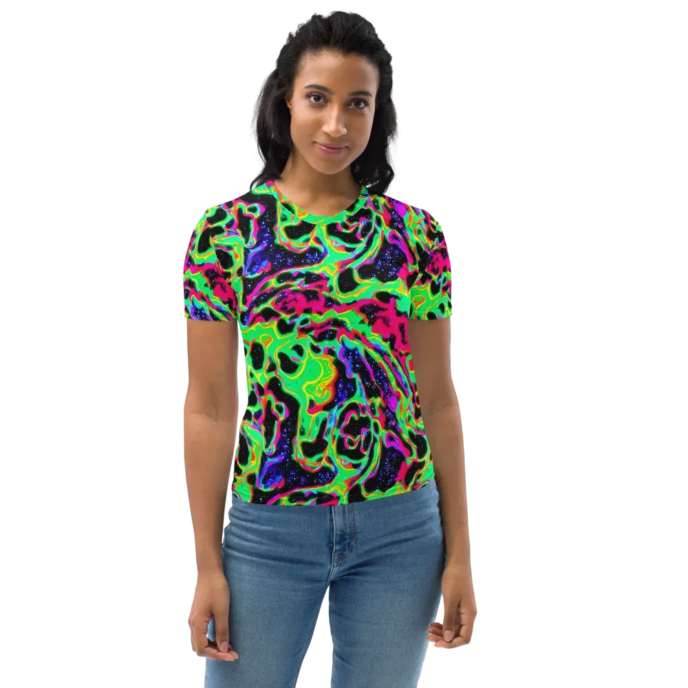 Galactic Ooze on Women's Crew Neck T-Shirt — Front