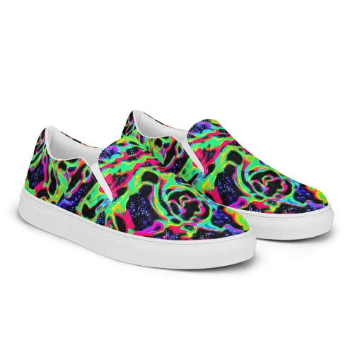 Galactic Ooze on a Men's Slip-On Canvas Shoes
