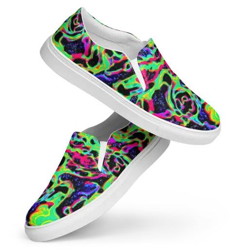 Galactic Ooze on a Women's Slip-On Canvas Shoes