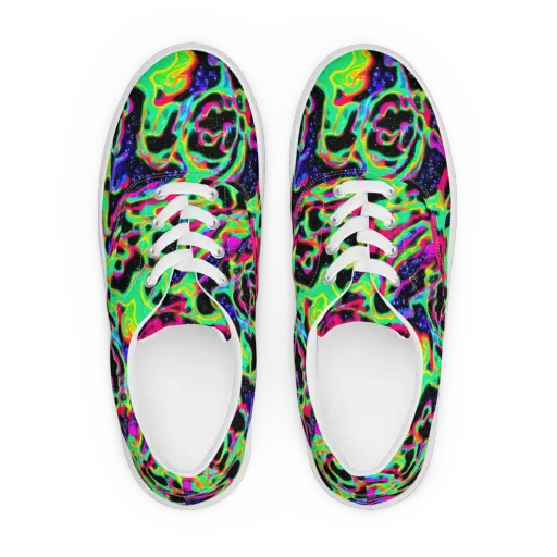 Galactic Ooze on a Men's Lace-Up Canvas Shoes