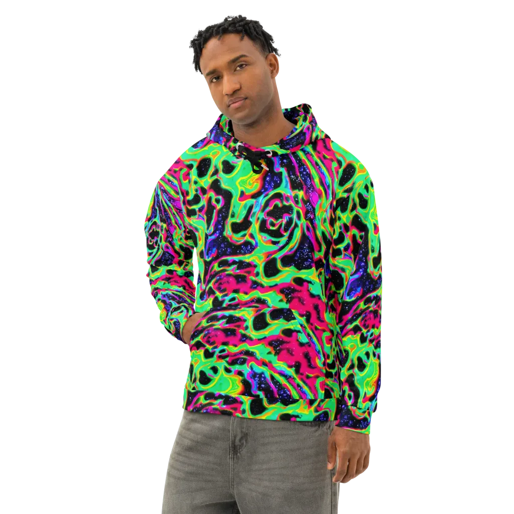 Galactic Ooze on Cotton Hoodie — Left Front