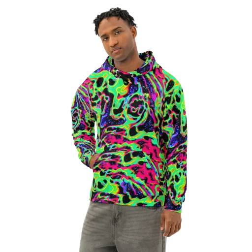 Galactic Ooze on a Cotton Hoodie