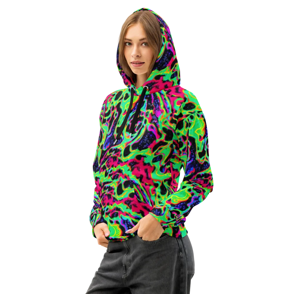 Galactic Ooze on Cotton Hoodie — Left Front