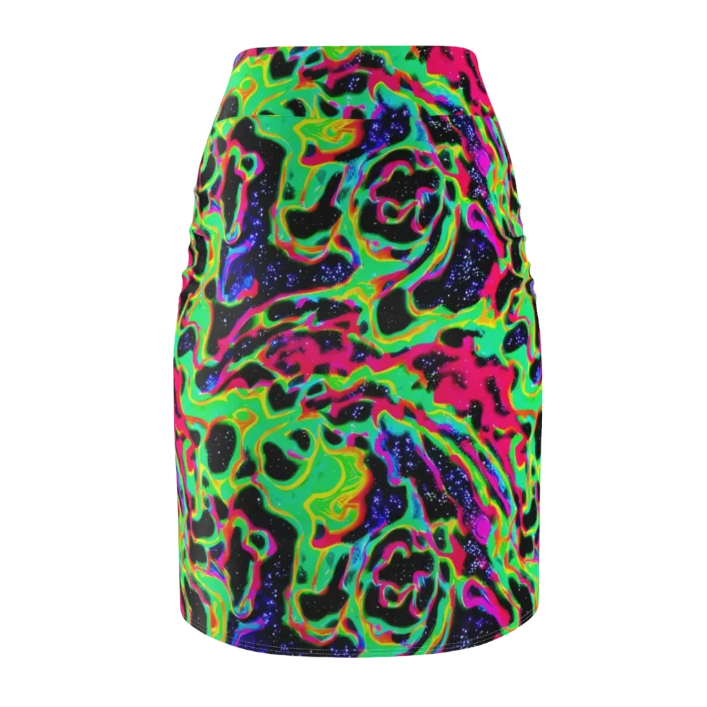 Galactic Ooze on Pencil Skirt — Back