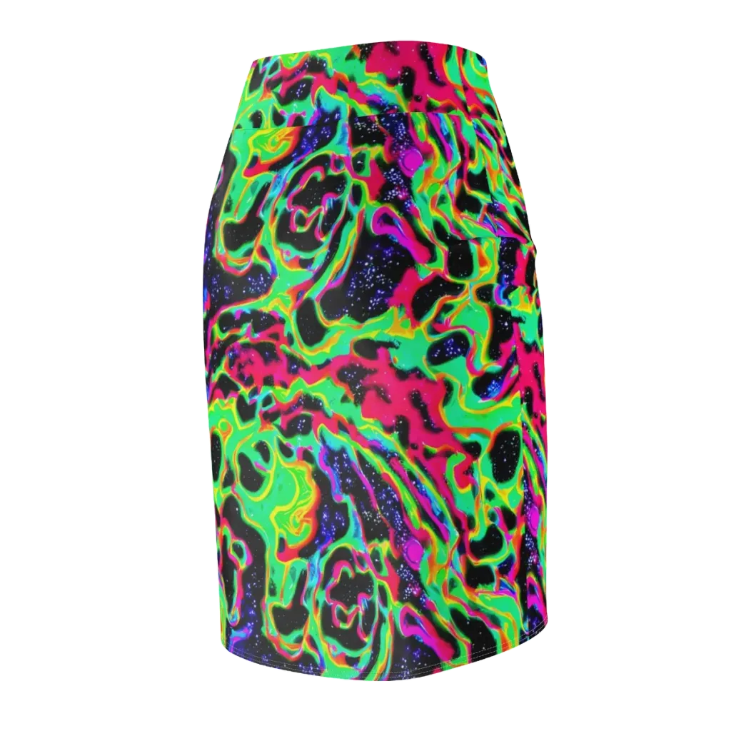 Galactic Ooze on Pencil Skirt — Back Side