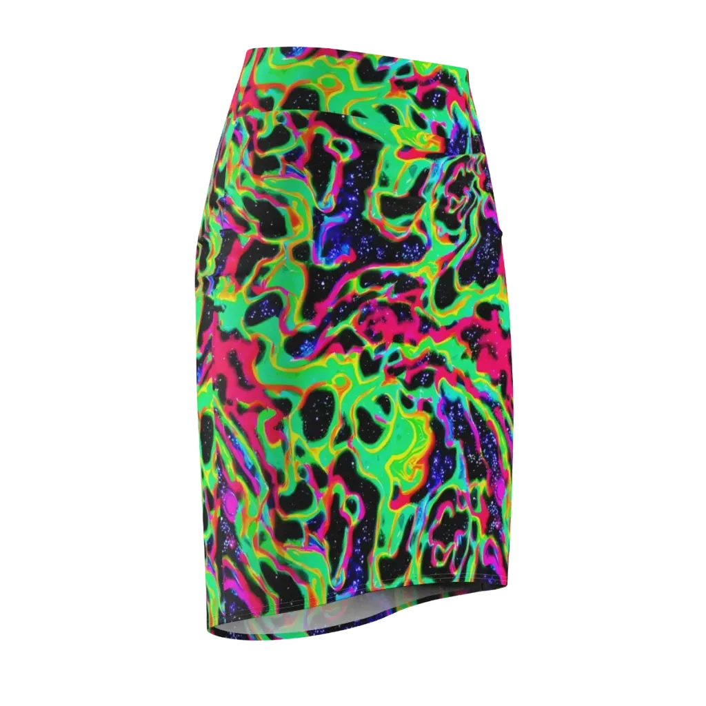 Galactic Ooze on Pencil Skirt — Front Side