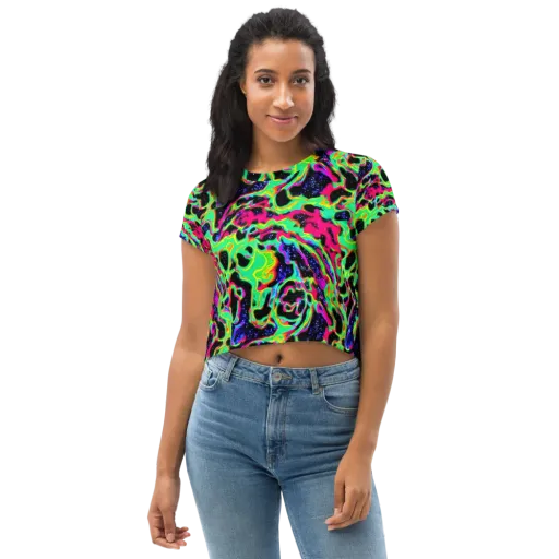 Galactic Ooze on a Crop Tee