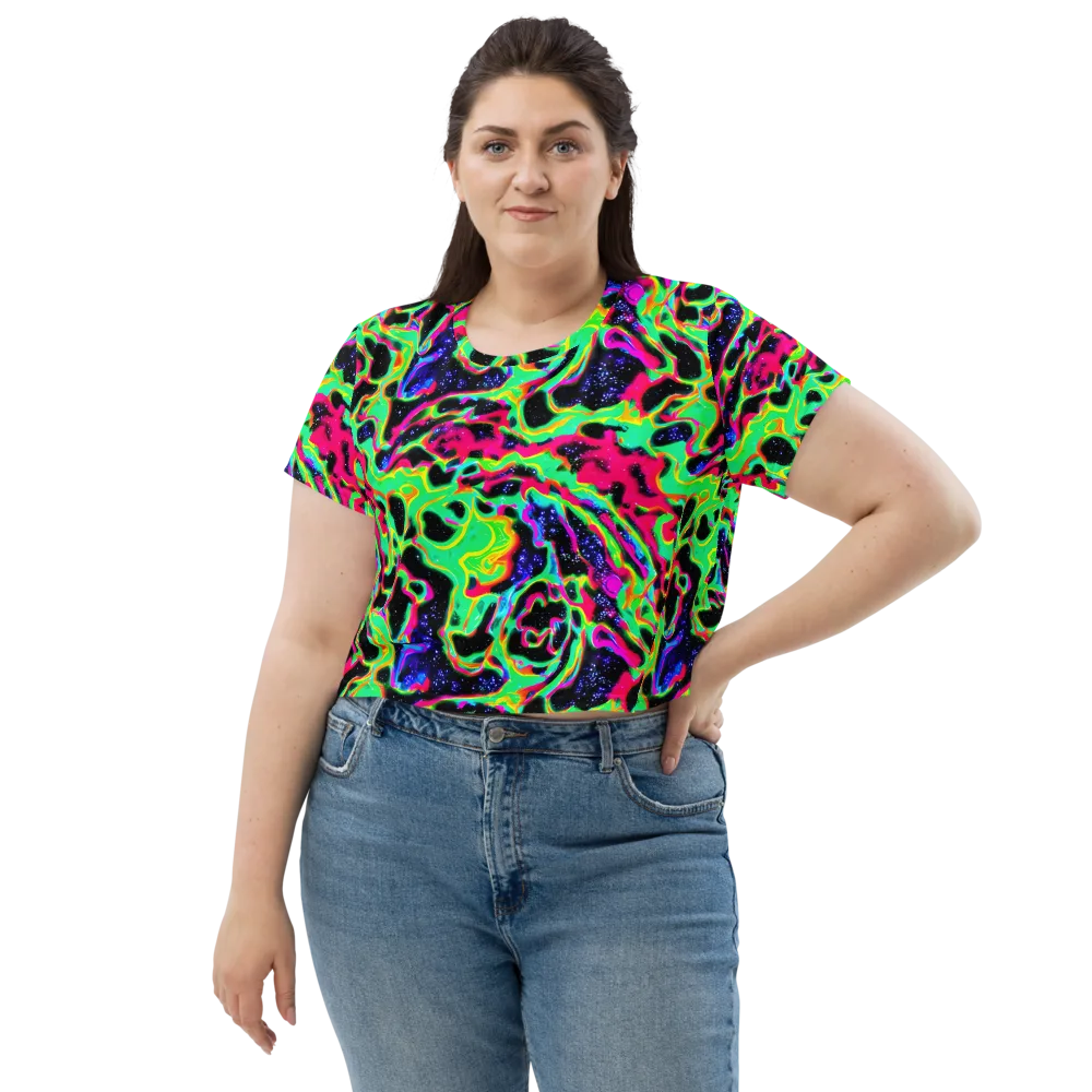 Galactic Ooze on Crop Tee — Front