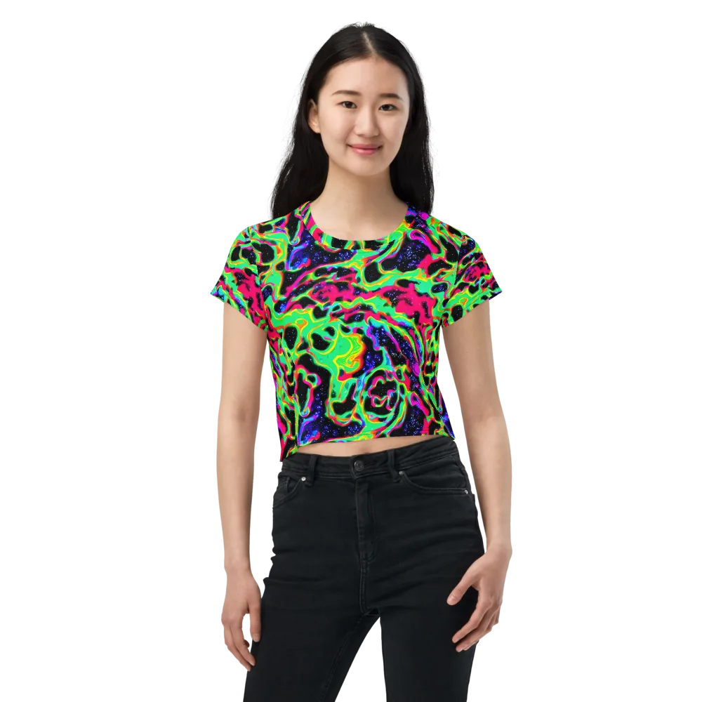 Galactic Ooze on Crop Tee — Front