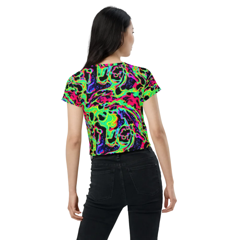 Galactic Ooze on Crop Tee — Back