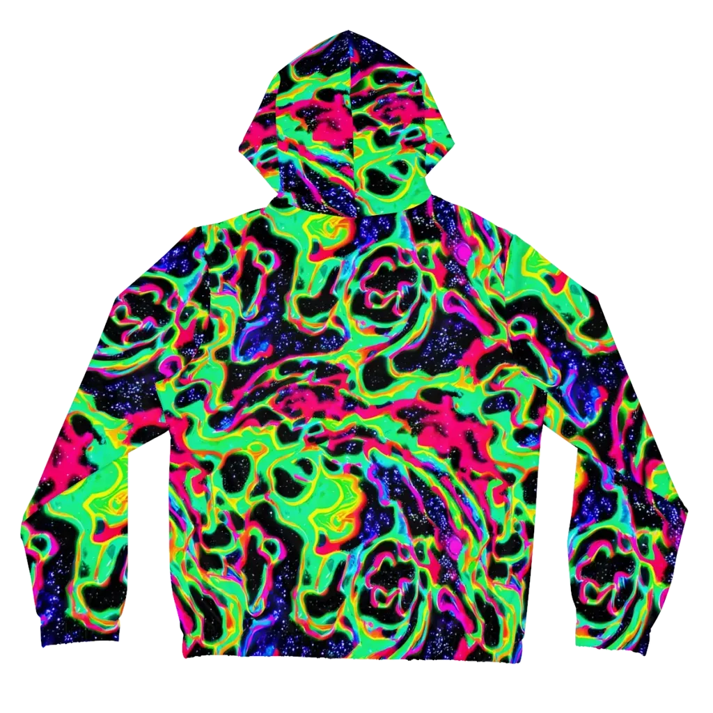 Galactic Ooze on Women's Full-Zip Hoodie — Back