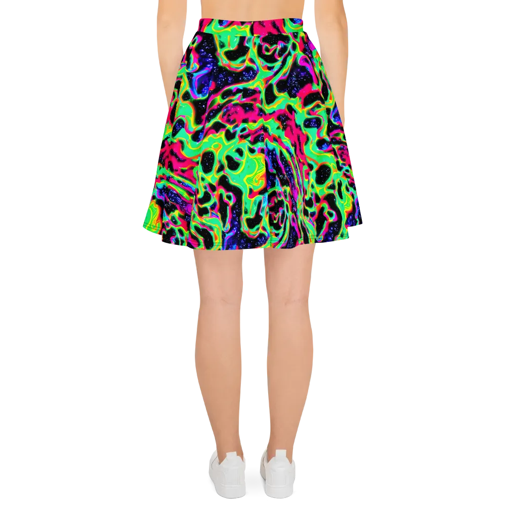 Galactic Ooze on Skater Skirt — Back