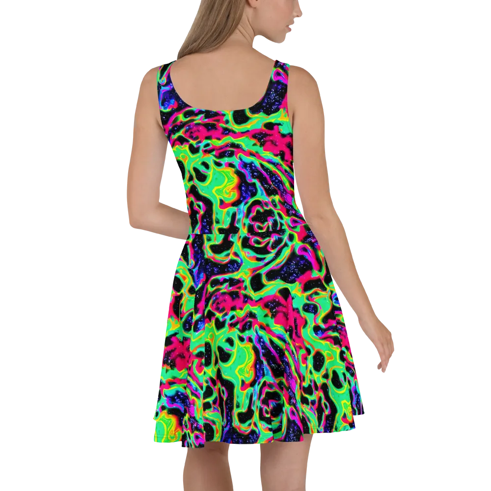 Galactic Ooze on Skater Dress — Back