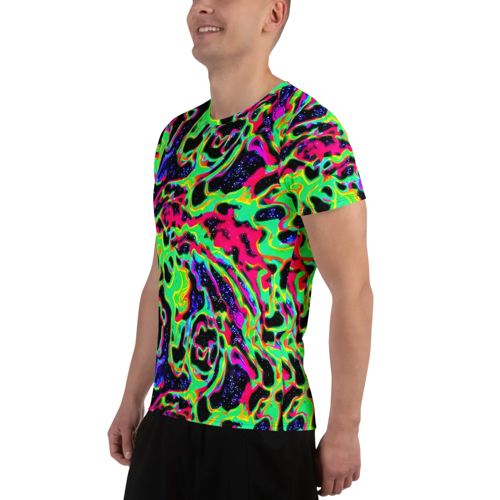 Galactic Ooze on Men's Athletic T-Shirt — Left
