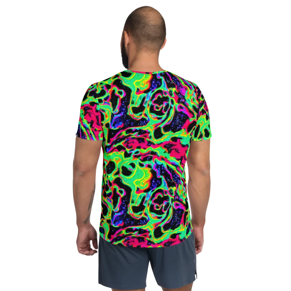 Galactic Ooze on Men's Athletic T-Shirt — Back