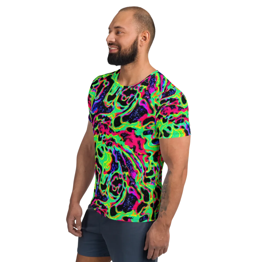 Galactic Ooze on Men's Athletic T-Shirt — Left