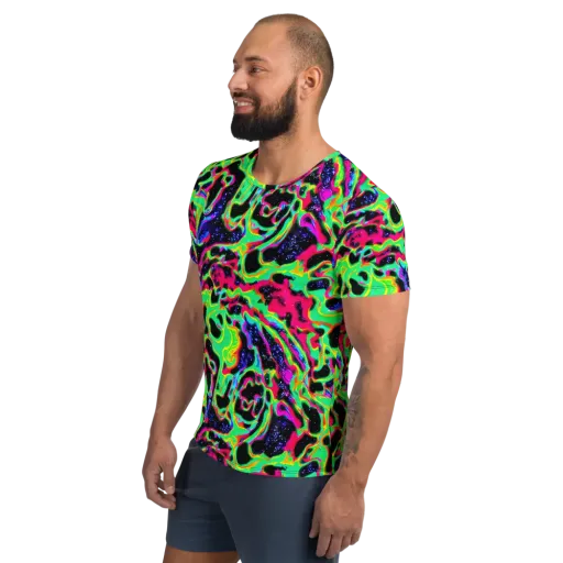 Galactic Ooze on a Men's Athletic T-Shirt