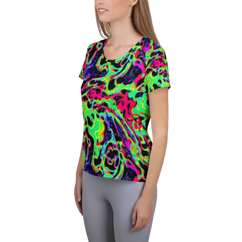 Galactic Ooze on Women's Athletic T-Shirt — Left
