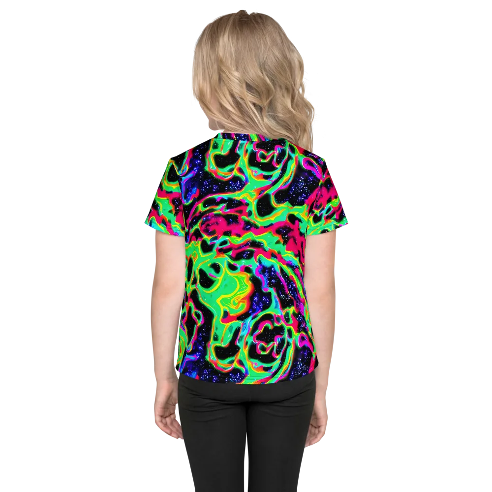 Galactic Ooze on Kids Crew Neck T-Shirt — Back
