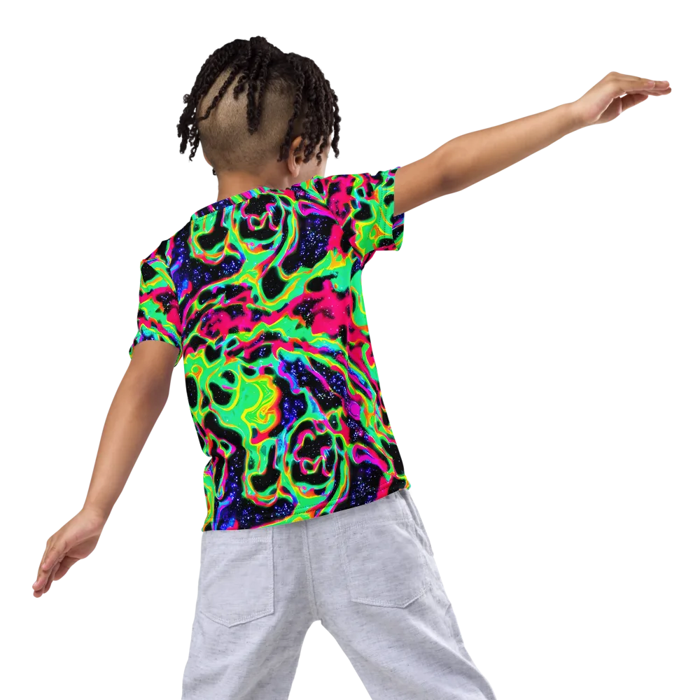 Galactic Ooze on Kids Crew Neck T-Shirt — Back