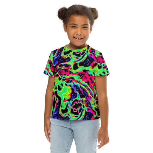 Galactic Ooze on a Kids Crew Neck T-Shirt