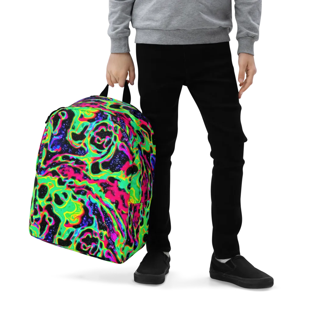 Galactic Ooze on Minimalist Backpack — Zoomed-in