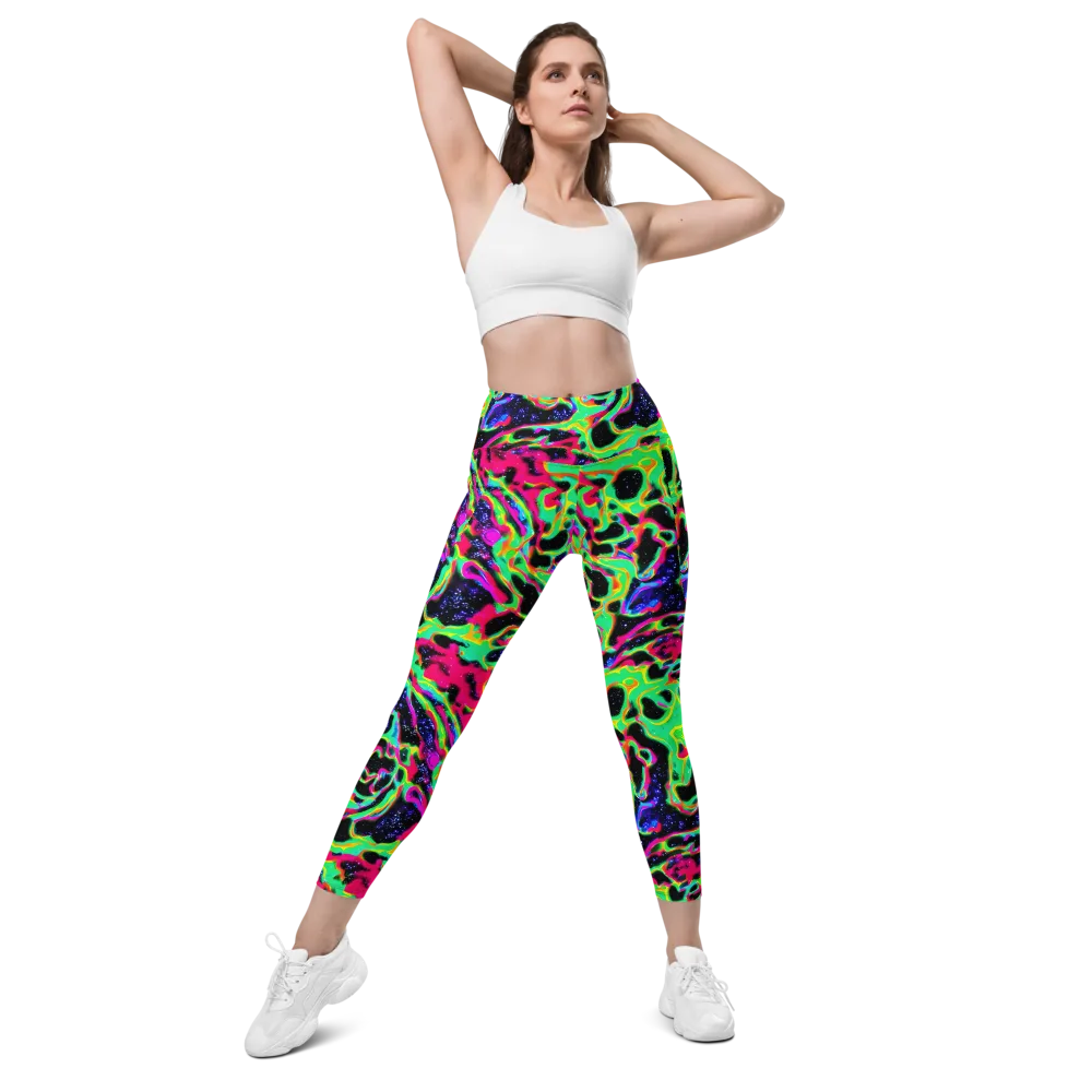 Galactic Ooze on Leggings with Pockets — Front