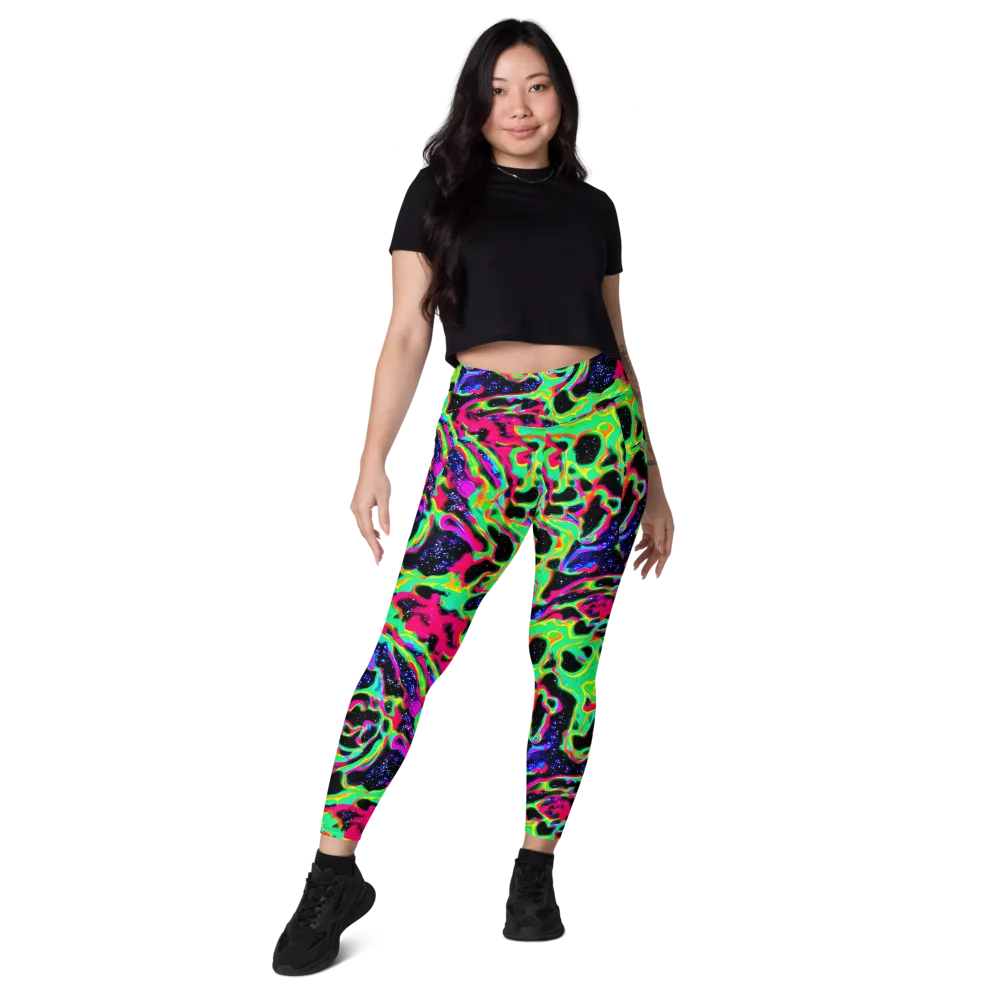 Galactic Ooze on Leggings with Pockets — Front