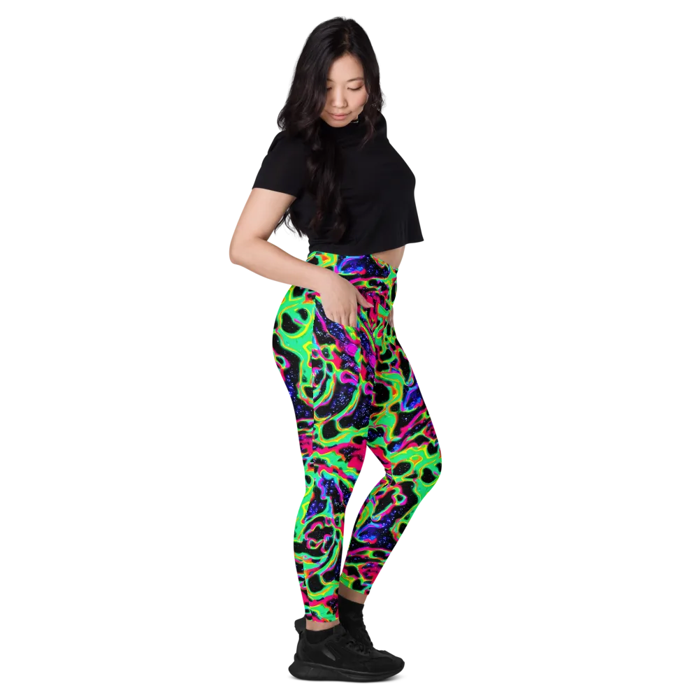 Galactic Ooze on Leggings with Pockets — Right