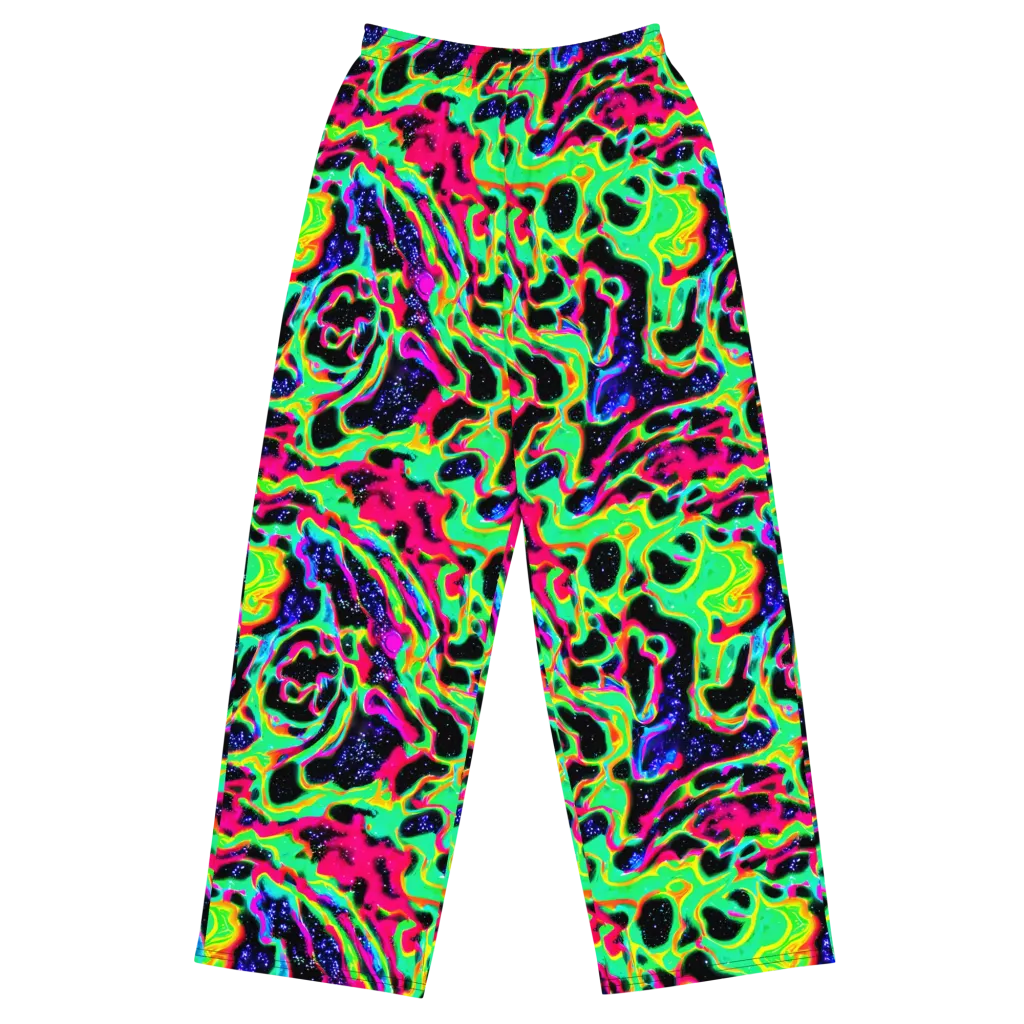 Galactic Ooze on Wide-Leg Pants — Front