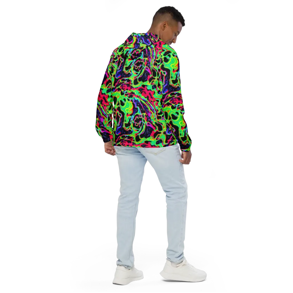 Galactic Ooze on Men's Windbreaker — Back