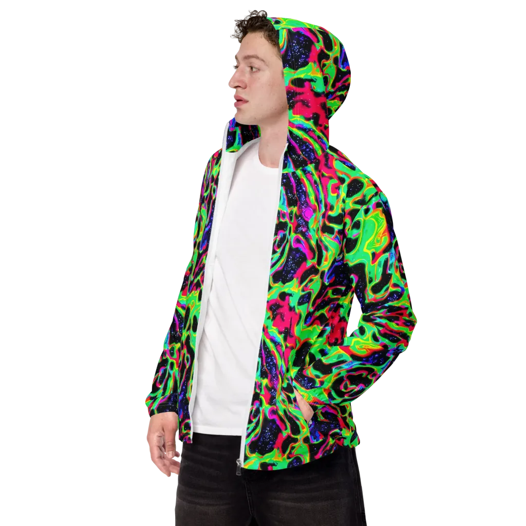 Galactic Ooze on Men's Windbreaker — Left Front