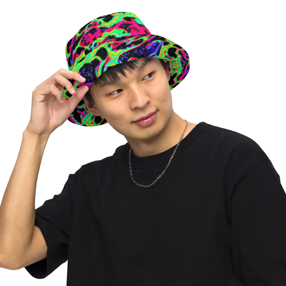 Galactic Ooze on Reversible Bucket Hat — Front Inside
