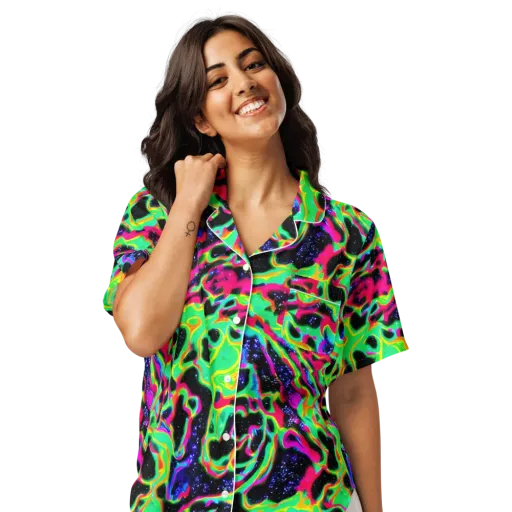 Galactic Ooze on a Women's Short Sleeve Pajama Top