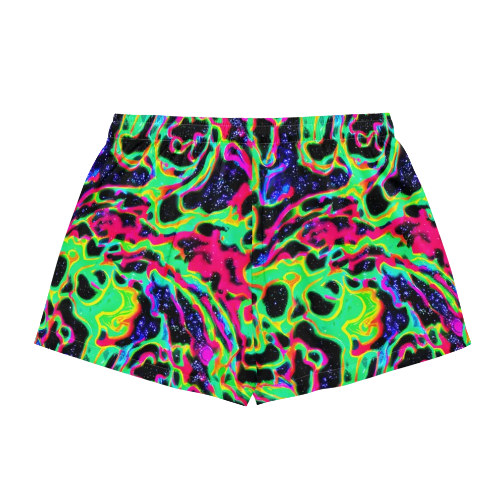 Galactic Ooze on Women's Pajama Shorts — Back