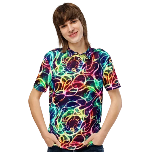 Electric Lace on a Men's Slim Fit Polo Shirt