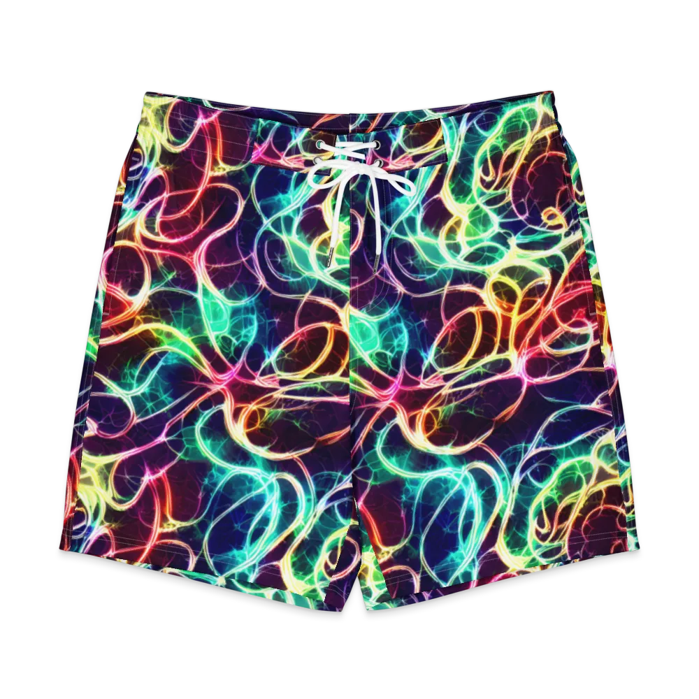 Electric Lace on Men's Board Shorts — Front